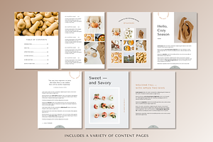 Autumn Canva Cookbook Template