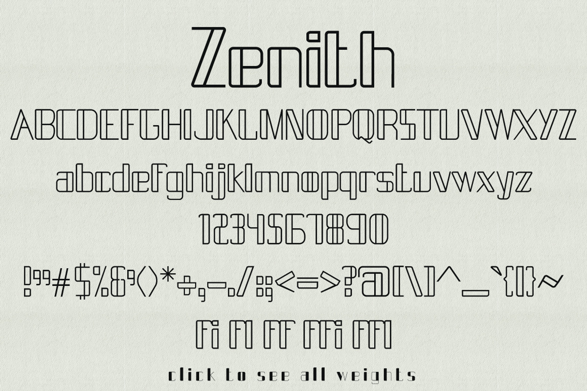 Zenith typeface preview 4