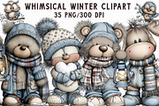 Whimsical Winter Clipart, an Illustration by Libby Wishes (Thumbnail 1 of 8)