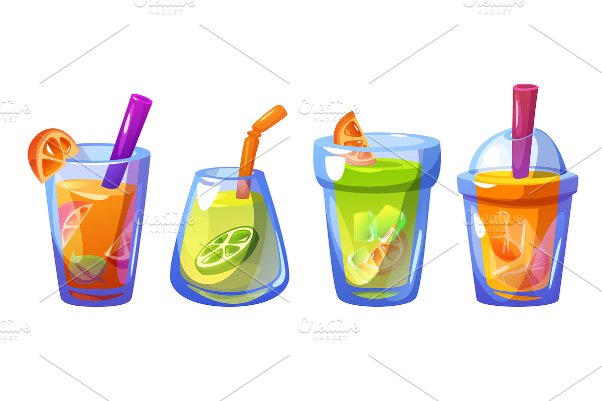 Cold lemonade beverage in glass, a Food Illustration by art PVP - market