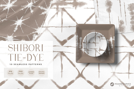 Tie-Dye Seamless Patterns - Shibori, a Pattern Graphic by Youandigraphics