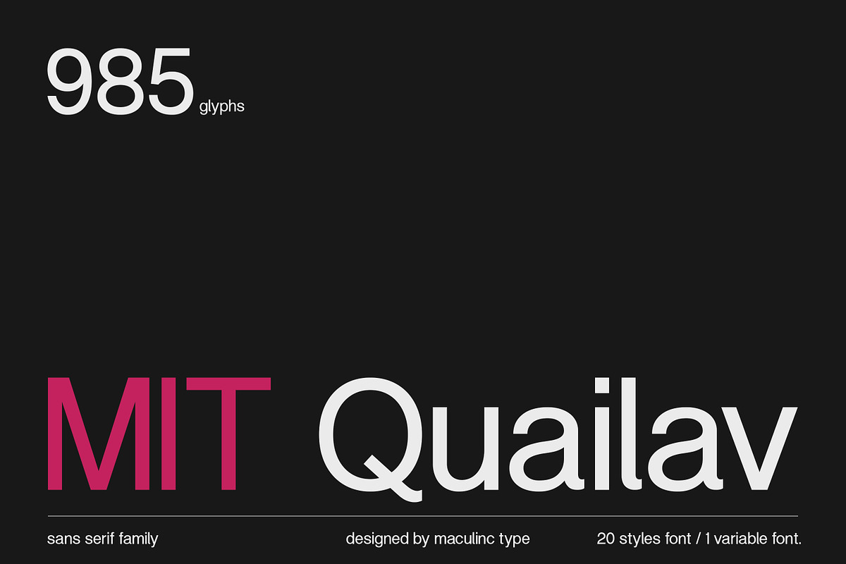 MIT Quailav | Variable Font, a Sans Serif Font by Maculinc Type (Photo 1 of 10)