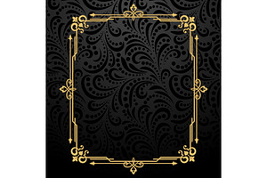 Vintage gold frame, a Decorative Illustration by RODINA