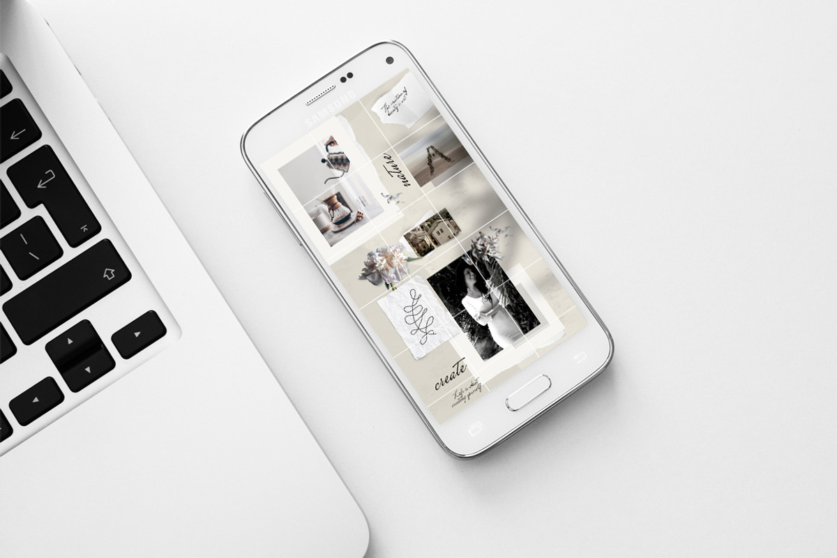 Instagram PUZZLE template - Neutral, a Social Media Template by CreativeFolks (Photo 3 of 6)