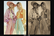 Vintage Sepia Portrait Folded Paper, a Layer Style Add-On by smishura (Thumbnail 4 of 5)