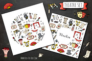 50 THEATRE hand drawn elements!, an Object Illustration by Natasha-Pankina.com (Thumbnail 2 of 2)