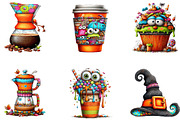 Whimsical Halloween Coffee Cup, a Seasonal Illustration by CreationArt (Thumbnail 4 of 5)