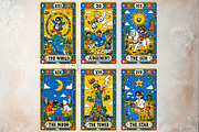 Sunny Doodle Yellow Tarot Cards, a Decorative Illustration by ThatsDesignArt (Thumbnail 4 of 10)
