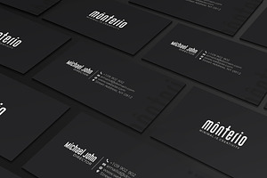 Minimal Black Business Card, a Business Card Template by GoldenPixelStudio