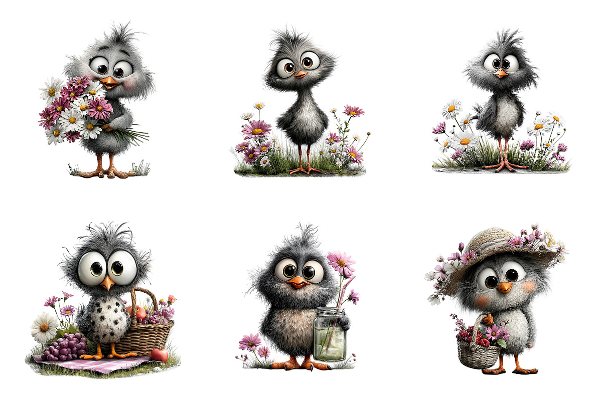 Whimsical Spring Animals Clipart, a Transportation Illustration by SinaCreation (Photo 2 of 7)