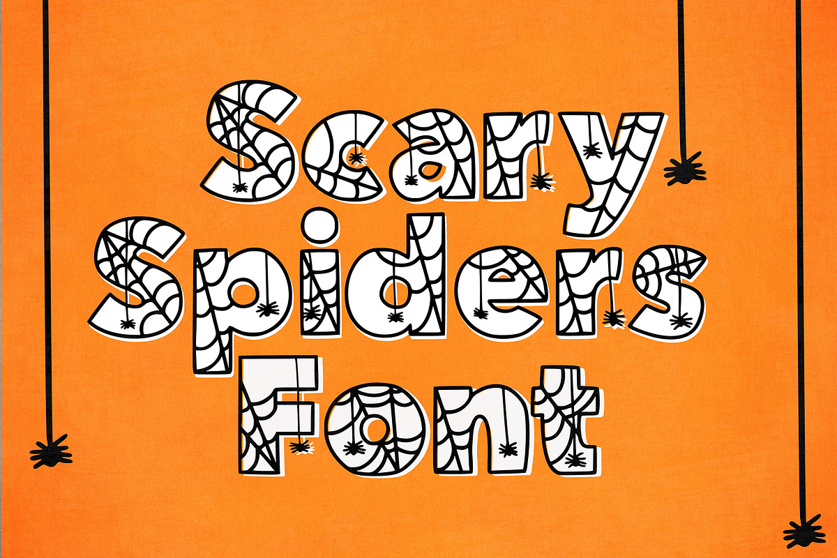 Scary Spiders Font, a Font by Miss Kate (Photo 1 of 2)
