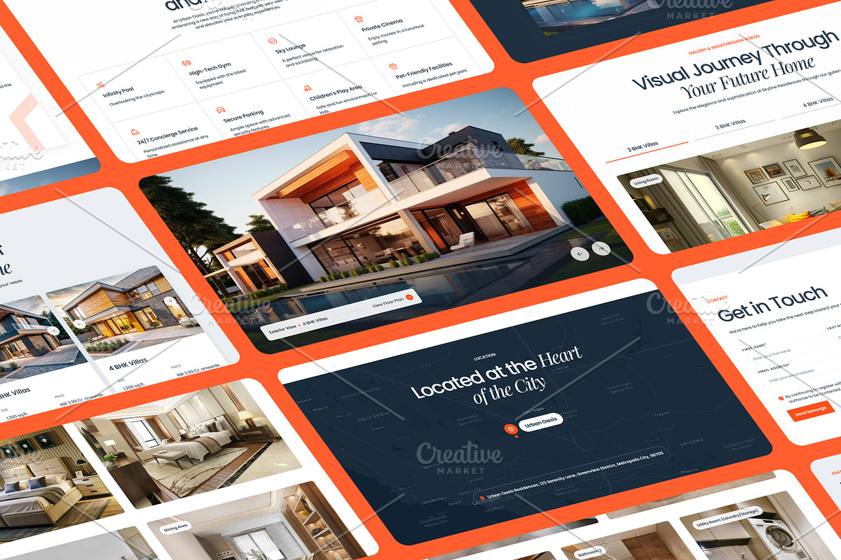 Real Estate Website Landing Page, an UI Kit Template by Squares and Circles (Photo 6 of 6)