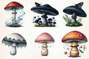 Gothic Mushroom clipart, an Illustration by Libby Wishes (Thumbnail 7 of 7)