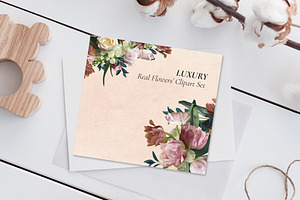 Luxury - REAL Flowers' Clipart Set