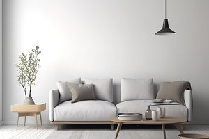 mockup living room whit frames, an Architecture Photo by Virgo Studio