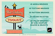 Mid-Century Retro Toolkit Procreate, a Brush Add-On by Brian Ritter Design (Thumbnail 1 of 11)