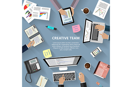 Modern creative team concept