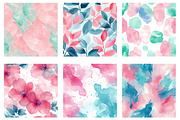 Pastel Pink and Mint Patterns, an Illustration by SinaCreation (Thumbnail 2 of 5)