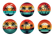 Sunset tshirt item set, an Object Graphic by Billah Hub (Thumbnail 1 of 2)