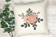 Pink Floral Clipart & Seamless Paper, an Illustration by illuztrate (Thumbnail 4 of 6)