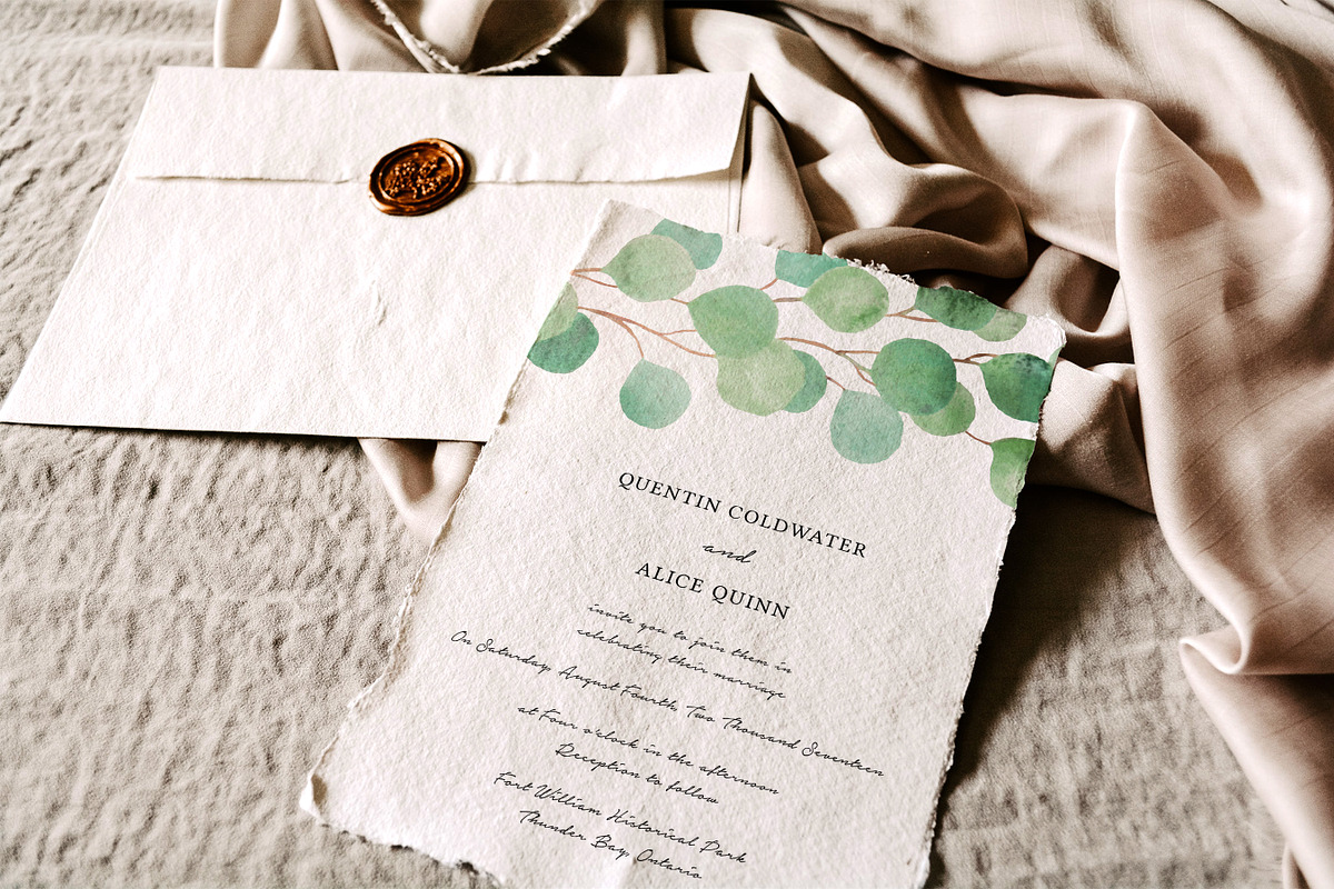 Dreamy Eucalyptus Wedding Suite, an Invitation Template by Knotted Design (Photo 5 of 6)