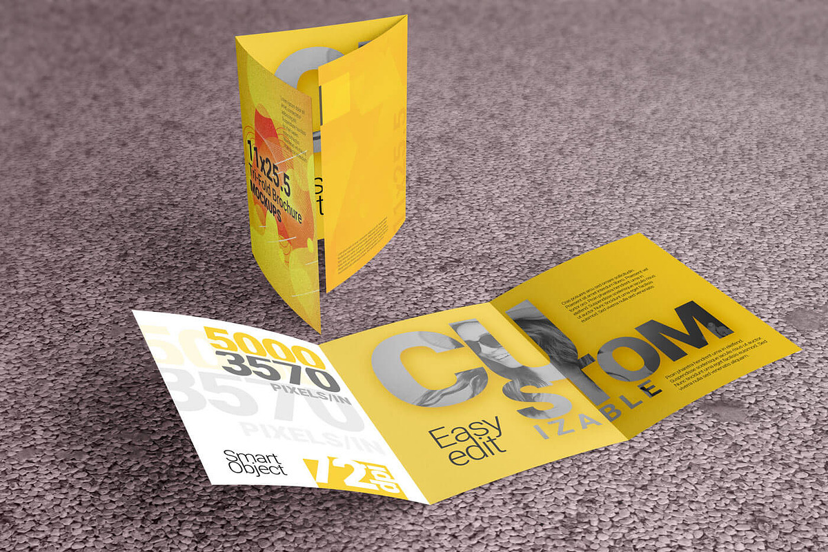 1125.5 Tri-Fold Brochure Mockup, a Mockup by Vectogravic Design (Photo 2 of 8)