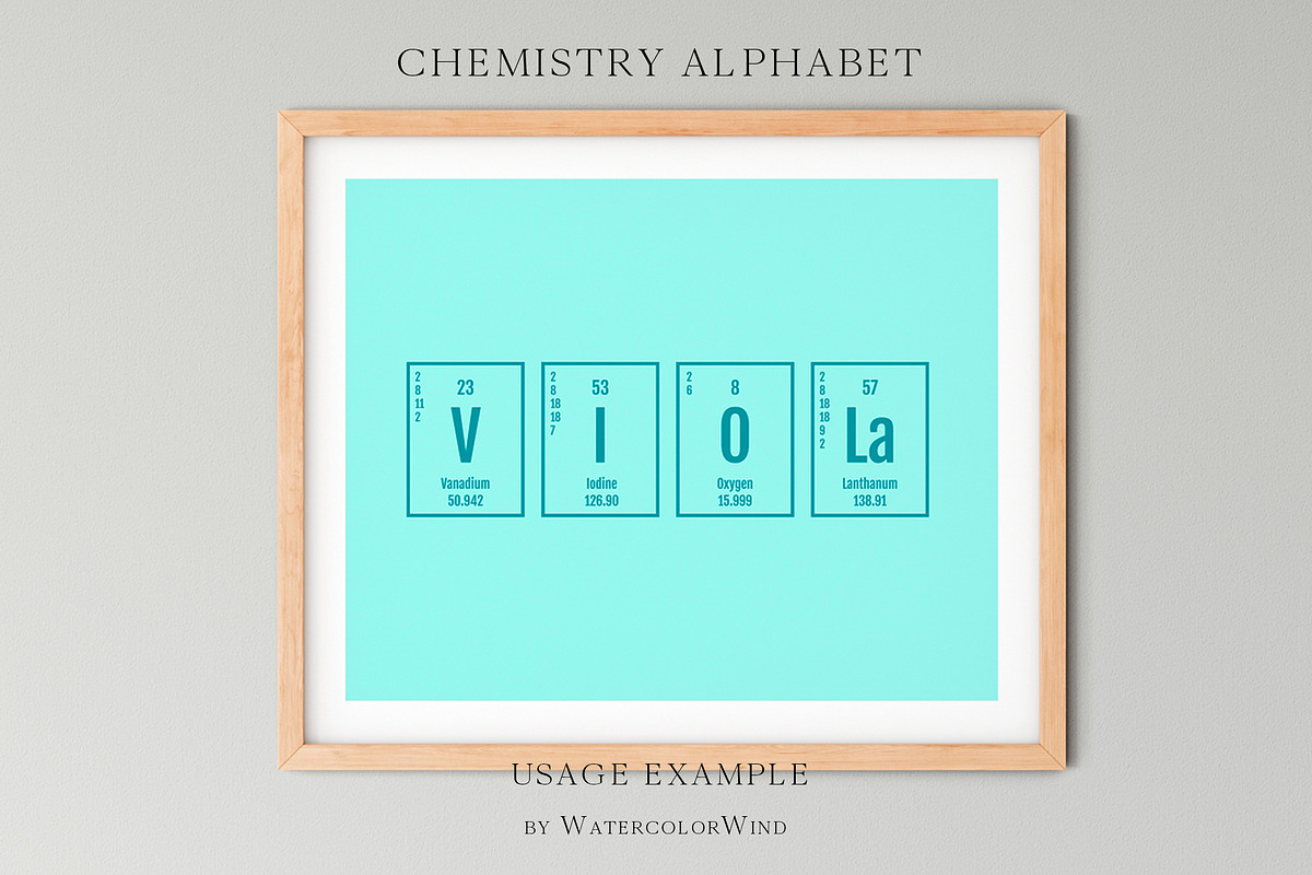 Science Chemical Alphabet Clipart, an Object Graphic by Ksenia Shmakova