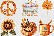 Retro Fall Halloween Png Clipart, an Illustration by Black Bird Studio (Thumbnail 6 of 6)