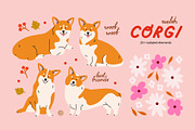 Corgi dogs and flowers., an Animal Illustration by Sweet Corner (Thumbnail 4 of 7)