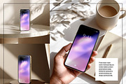 Realistic Smartphone Mockup Set, an iPhone Mockup by Mego-studio (Thumbnail 5 of 10)