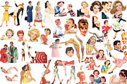 1950s Collage Art Pack, a Background Graphic by Pulpixel Design (Thumbnail 4 of 14)