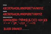 Blood Drainer | Horror Display Font, a Font by gracetype_studio (Thumbnail 10 of 12)