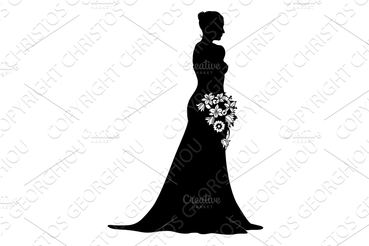 Bride Bridal Wedding Dress, a Person Illustration by Christos Georghiou