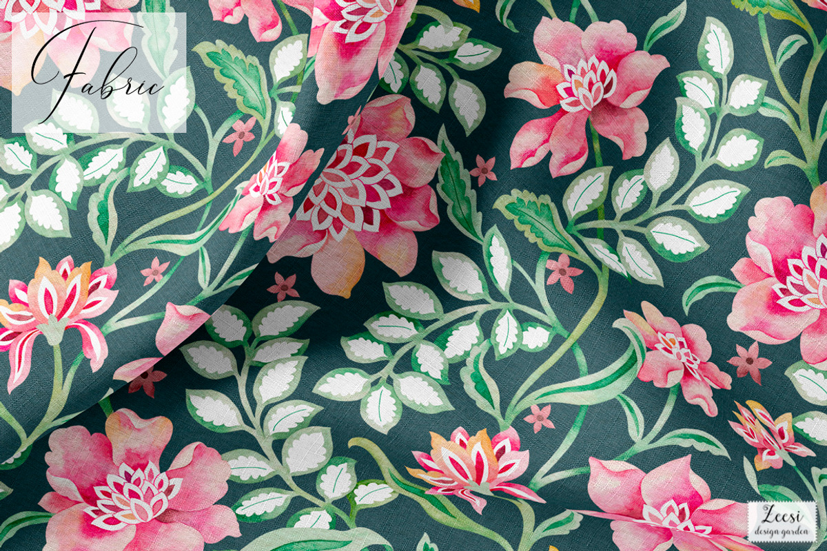 Green Leaves Floral Pattern & Motifs, a Pattern Graphic by Zeesi Design Garden (Photo 7 of 10)