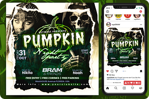Halloween Event Flyer, a Flyer Template by regalDRAW