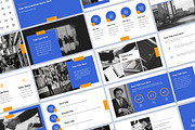 Blue Business Google Slides, a Presentation Template by Fitra Noor (Thumbnail 1 of 3)