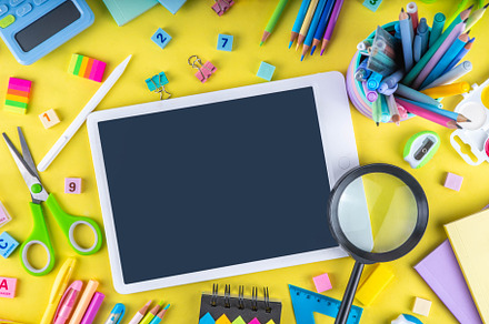 Back to school colorful background