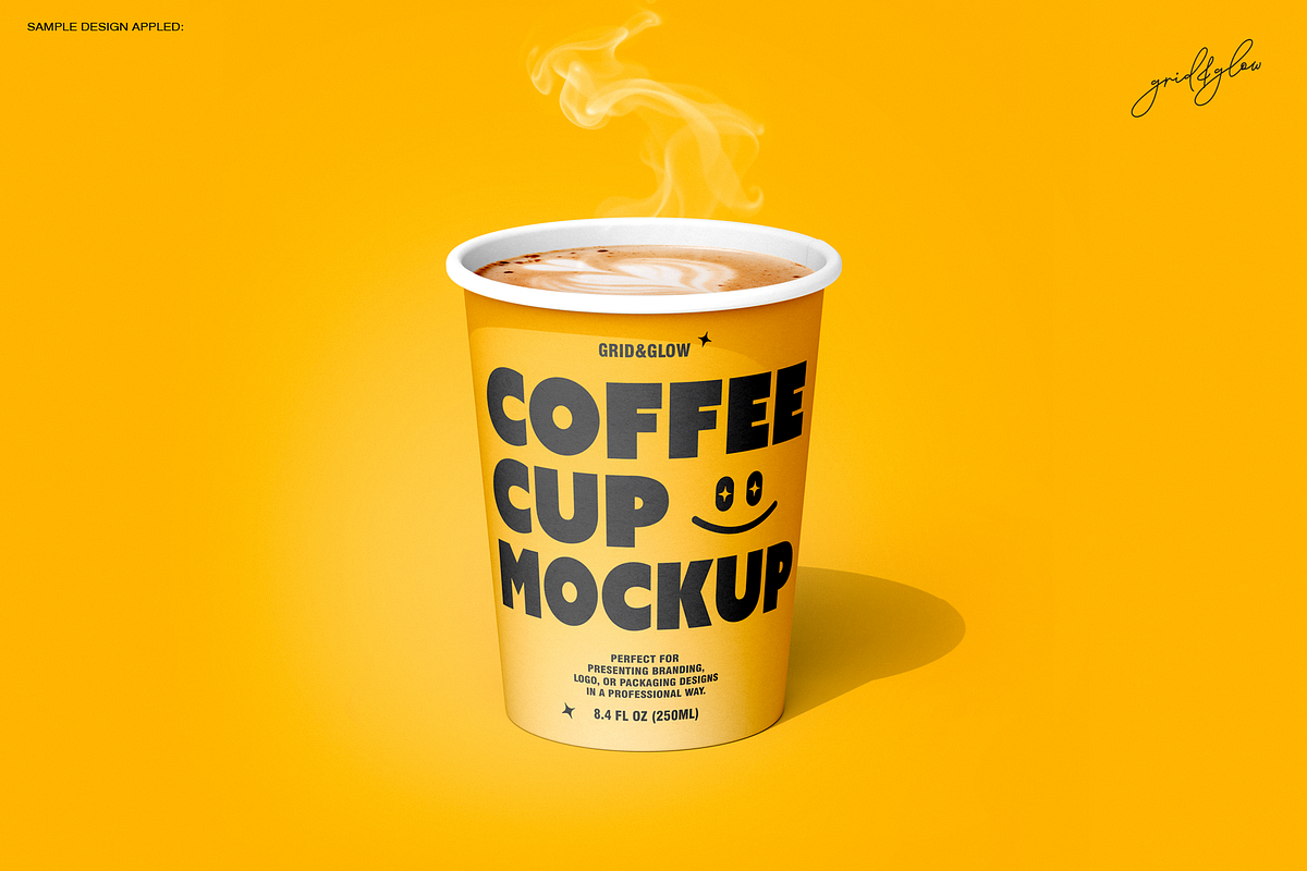 Coffee Cup Mockup Set – 6 PSD Files, a Packaging Mockup by Grid&Glow (Photo 6 of 8)