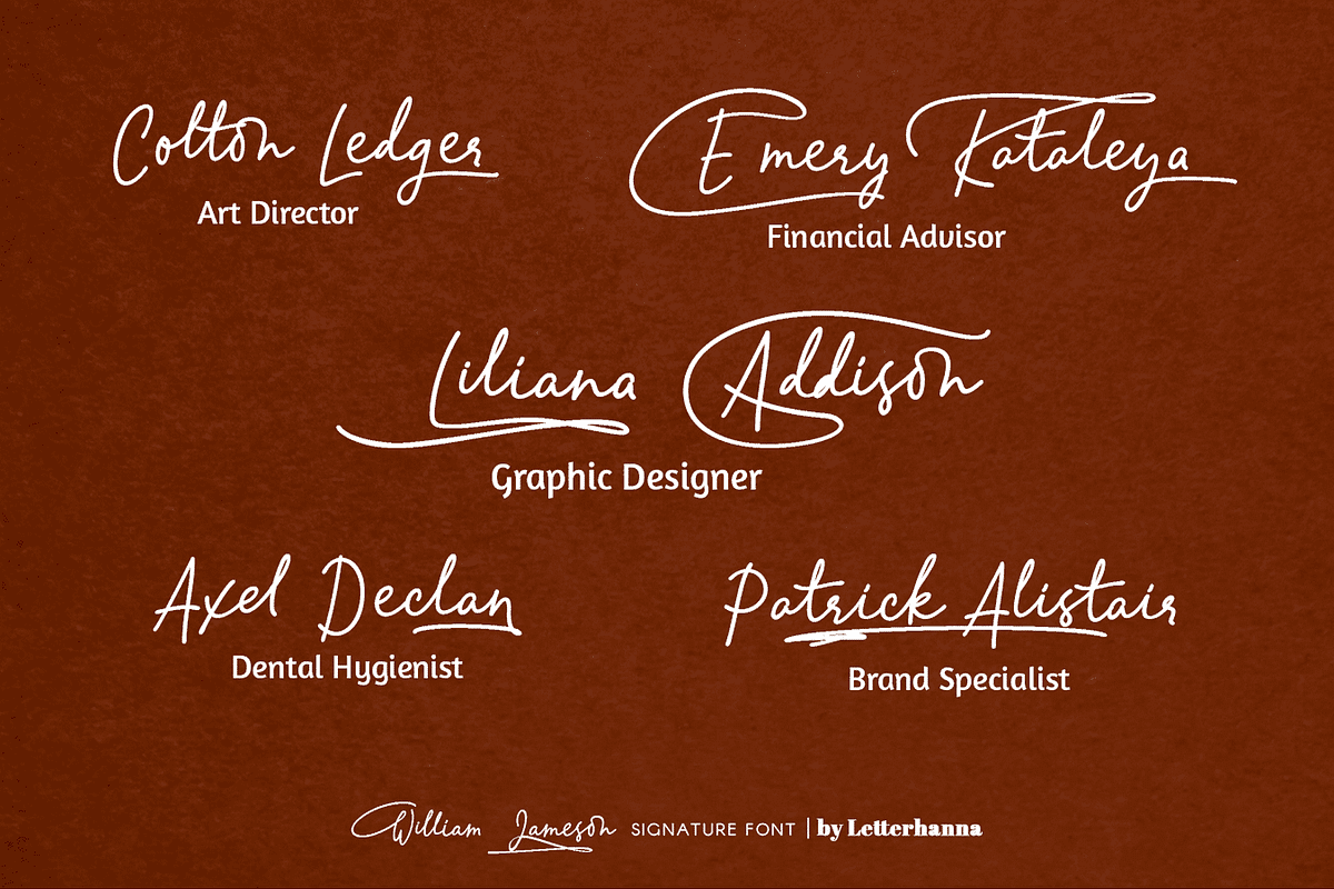 William Jameson Font, a Handwritten Font by Letterhanna Studio (Photo 7 of 15)