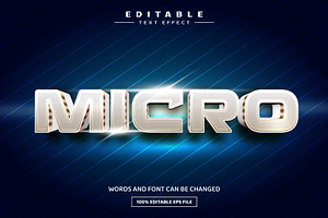 Micro 3D Editable Text Effect