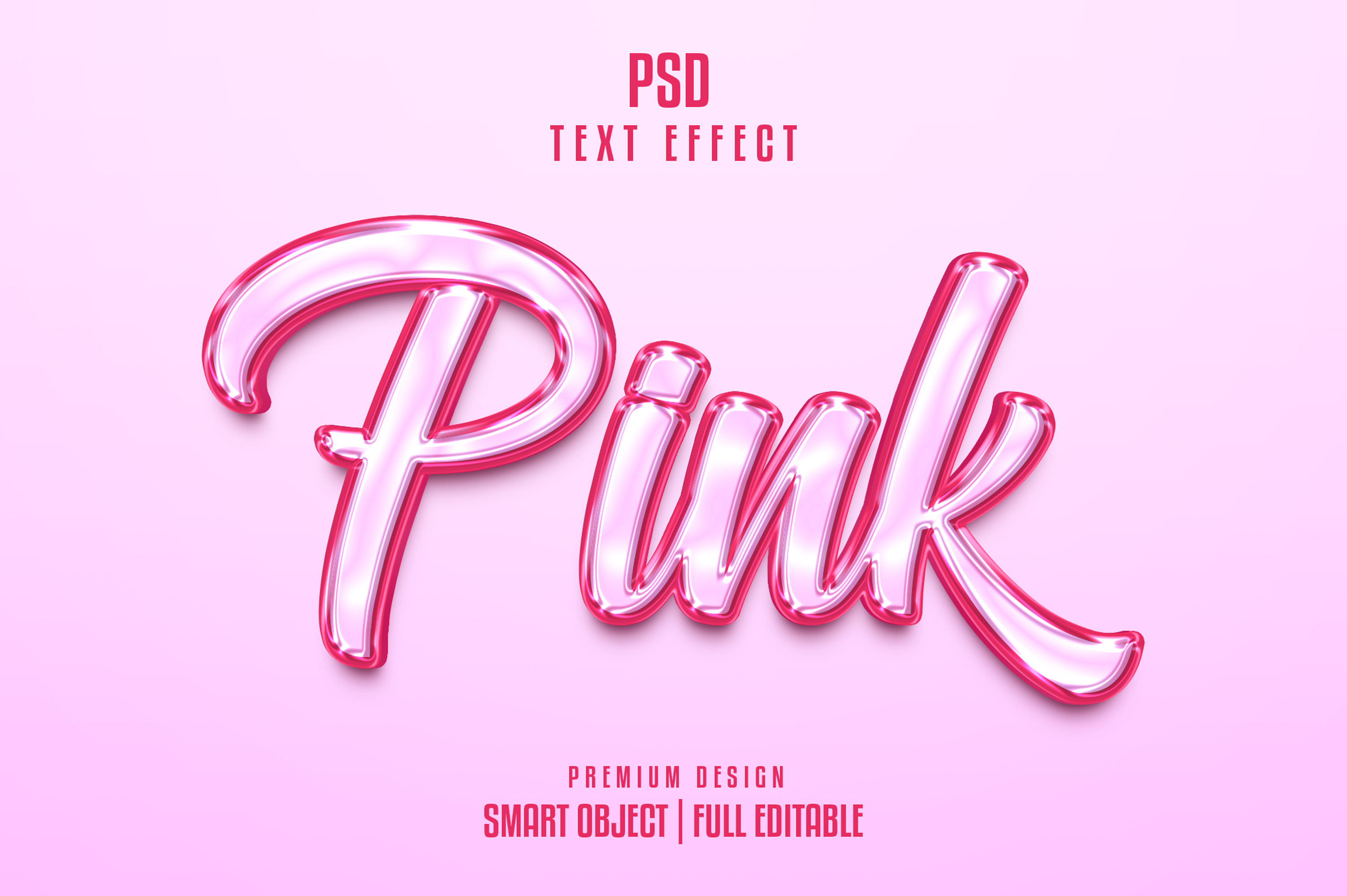 Pink 3d text effect, a Layer Style Add-On by himelgfx