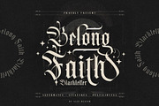 Belong Faith Typeface, a Blackletter Font by alit design (Thumbnail 1 of 15)