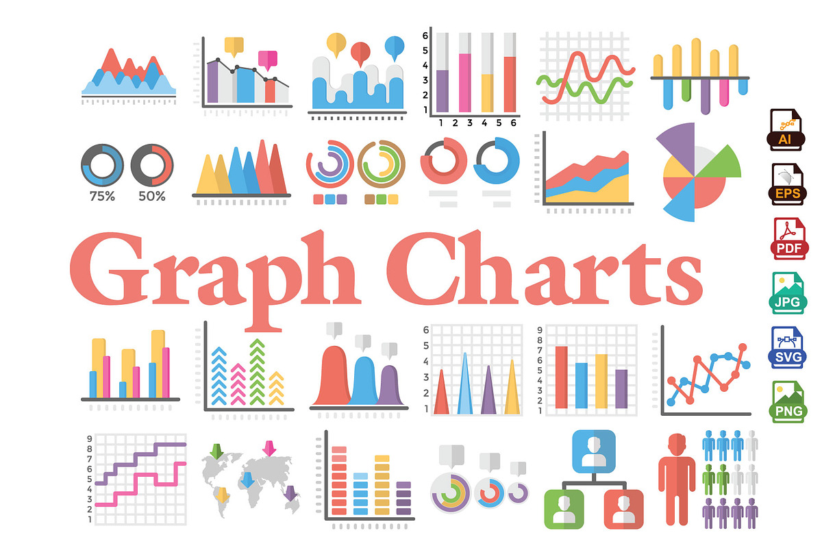Graph Chart Vector Icons – Flat Data, an Icon by Vector Portal (Photo 1 of 2)