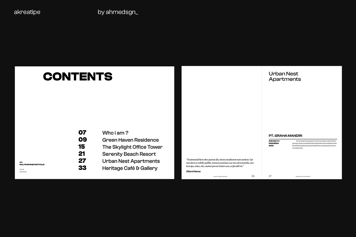Multipurpose Portfolio Template v2, a Brochure Template by Akreatipe (Photo 4 of 8)