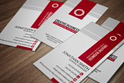 Red & White Business Card CM029, a Business Card Template by annozio (Thumbnail 1 of 4)