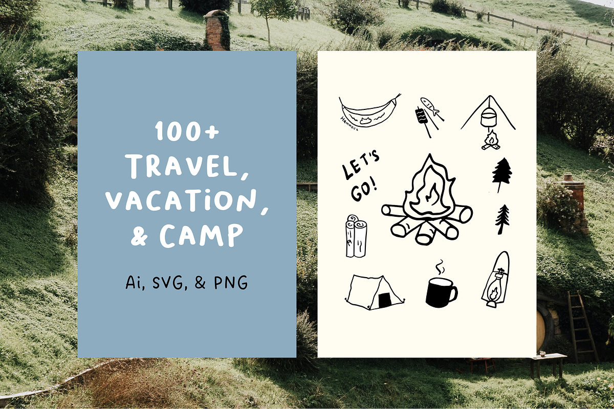Travel, Vacation & Camp Illustration, a Seasonal Illustration by The Journey Atelier (Photo 1 of 5)