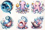 Magical Ocean Sublimation Clipart, an Illustration by Libby Wishes (Thumbnail 2 of 7)
