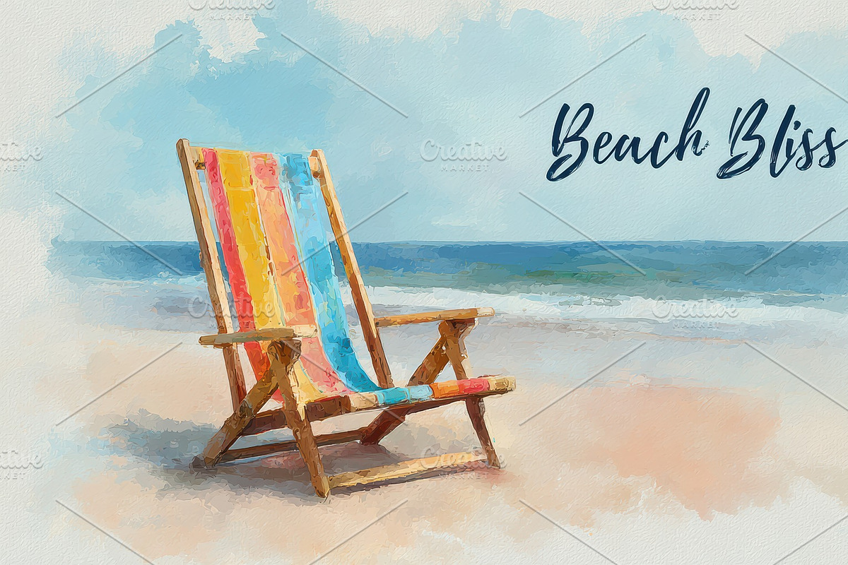 Simply Summer Watercolor Art, a Seasonal Illustration by Virgo Studio