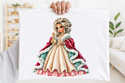 Christmas Glam Lady Clipart Bundle, a Seasonal Illustration by SVGArt (Thumbnail 5 of 5)