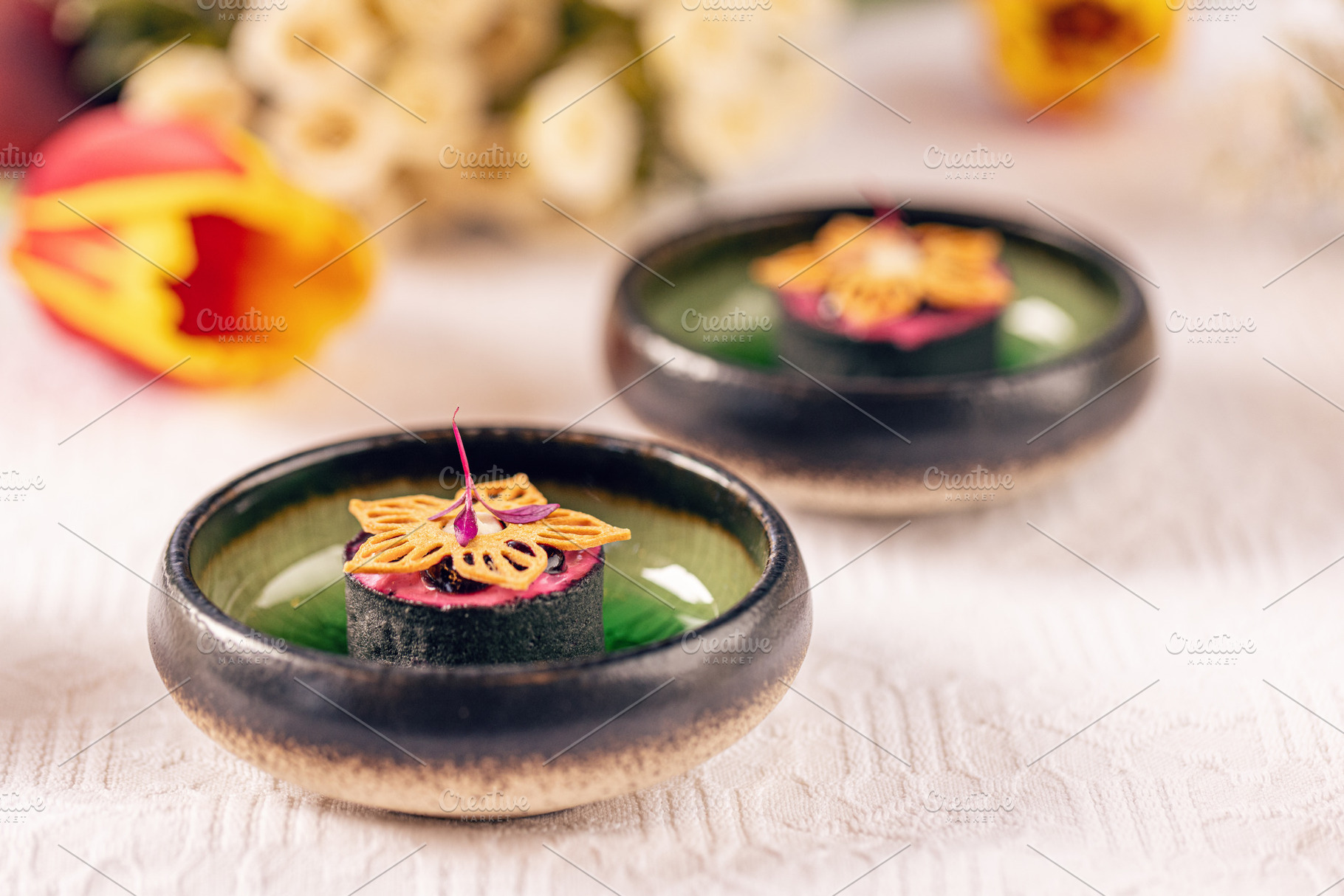 Small, gourmet appetizers, a Photo by Grafvision photography